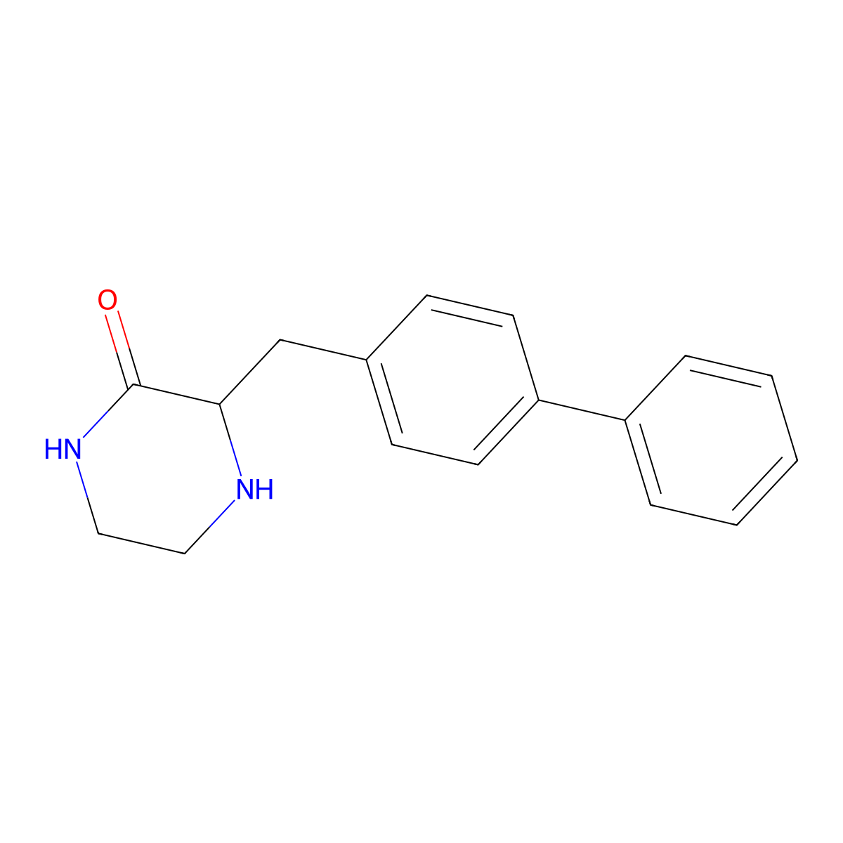 3-Biphenyl-4-ylmethyl-piperazin-2-one molecular structure, CAS 1260637-39-5