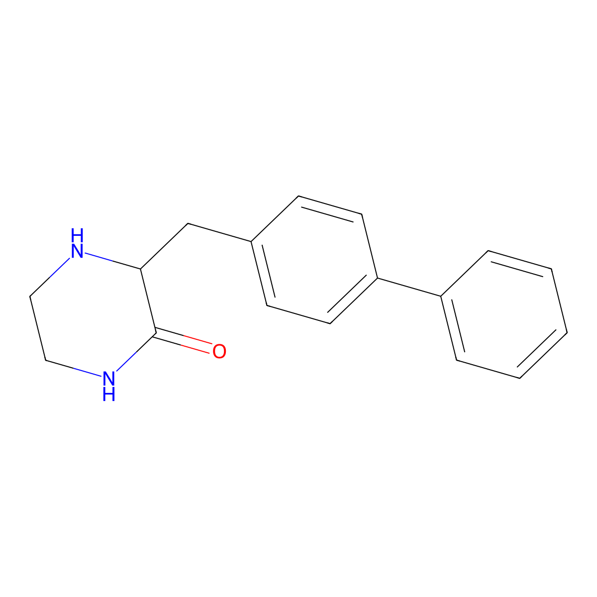 3-Biphenyl-4-ylmethyl-piperazin-2-one molecular structure, CAS 1260637-39-5