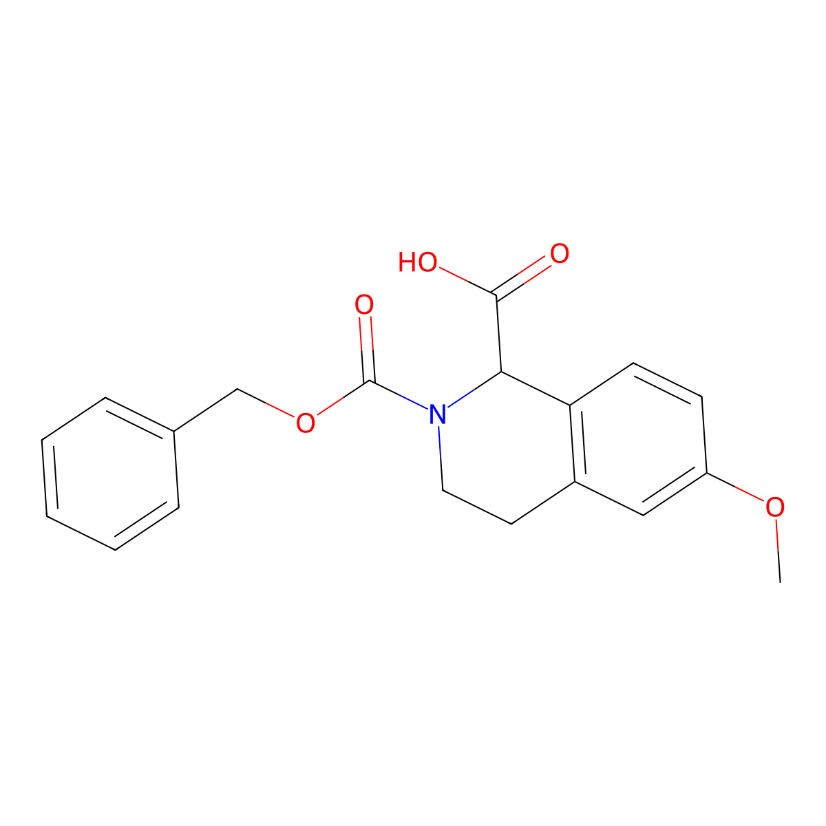 2-Cbz-6-methoxy-3,4-dihydro-1H-isoquinoline-1-carboxylic acid molecular structure, CAS 1260637-46-4