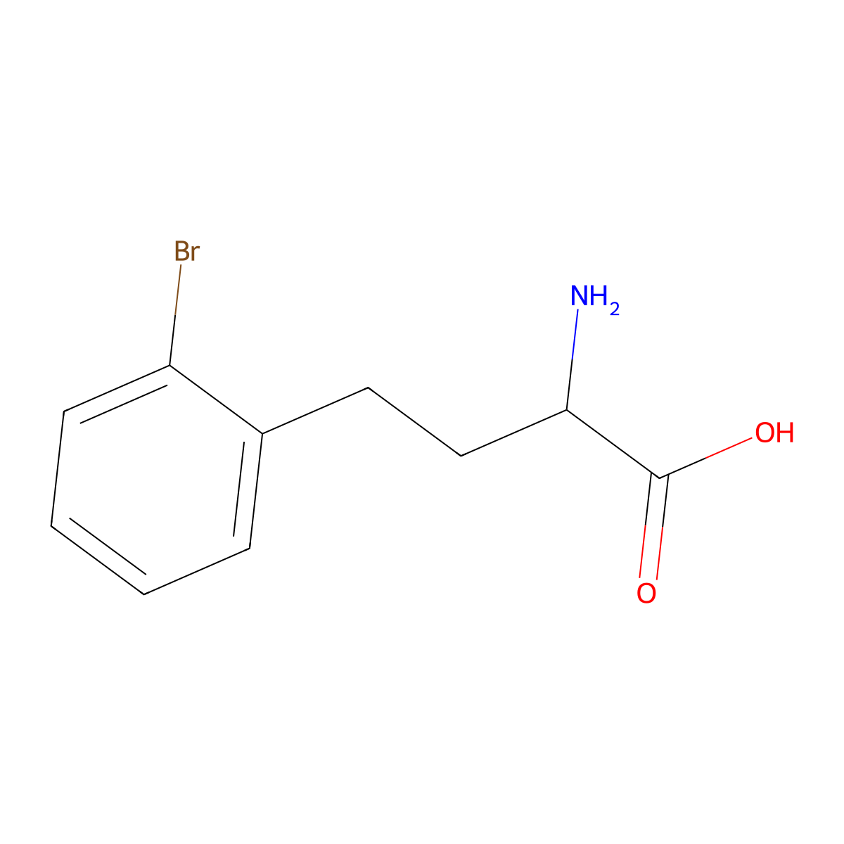 2-Amino-4-(2-bromophenyl)butanoic acid molecular structure, CAS 1260637-61-3