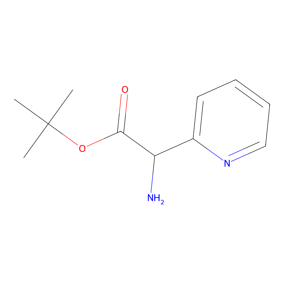 tert-Butyl 2-amino-2-(pyridin-2-yl)acetate molecular structure, CAS 1260637-94-2