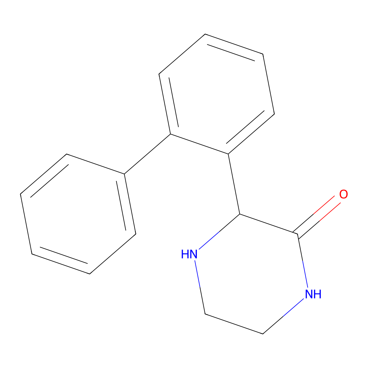 3-(2-Phenylphenyl)piperazin-2-one molecular structure, CAS 1260638-28-5