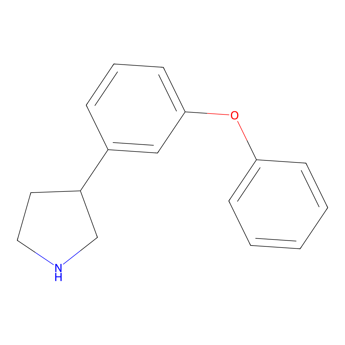 3-(3-Phenoxyphenyl)pyrrolidine molecular structure, CAS 1260639-52-8