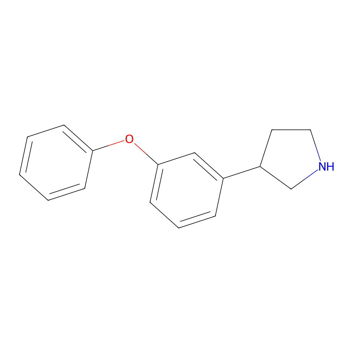 3-(3-Phenoxyphenyl)pyrrolidine molecular structure, CAS 1260639-52-8