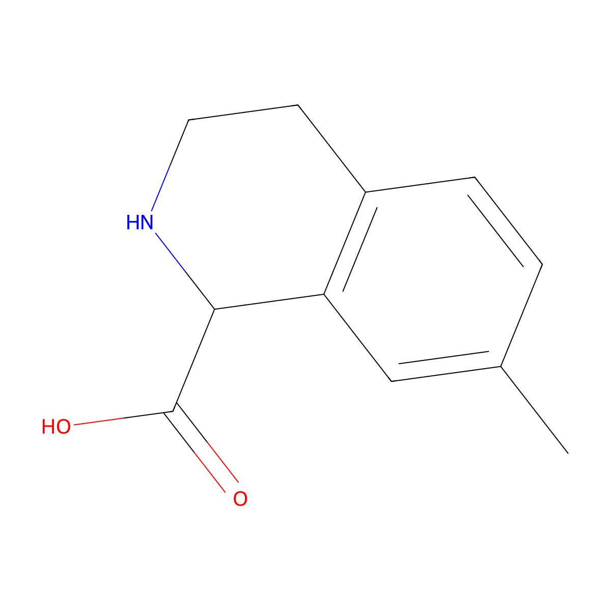 7-Methyl-1,2,3,4-tetrahydroisoquinoline-1-carboxylic acid molecular structure, CAS 1260639-77-7