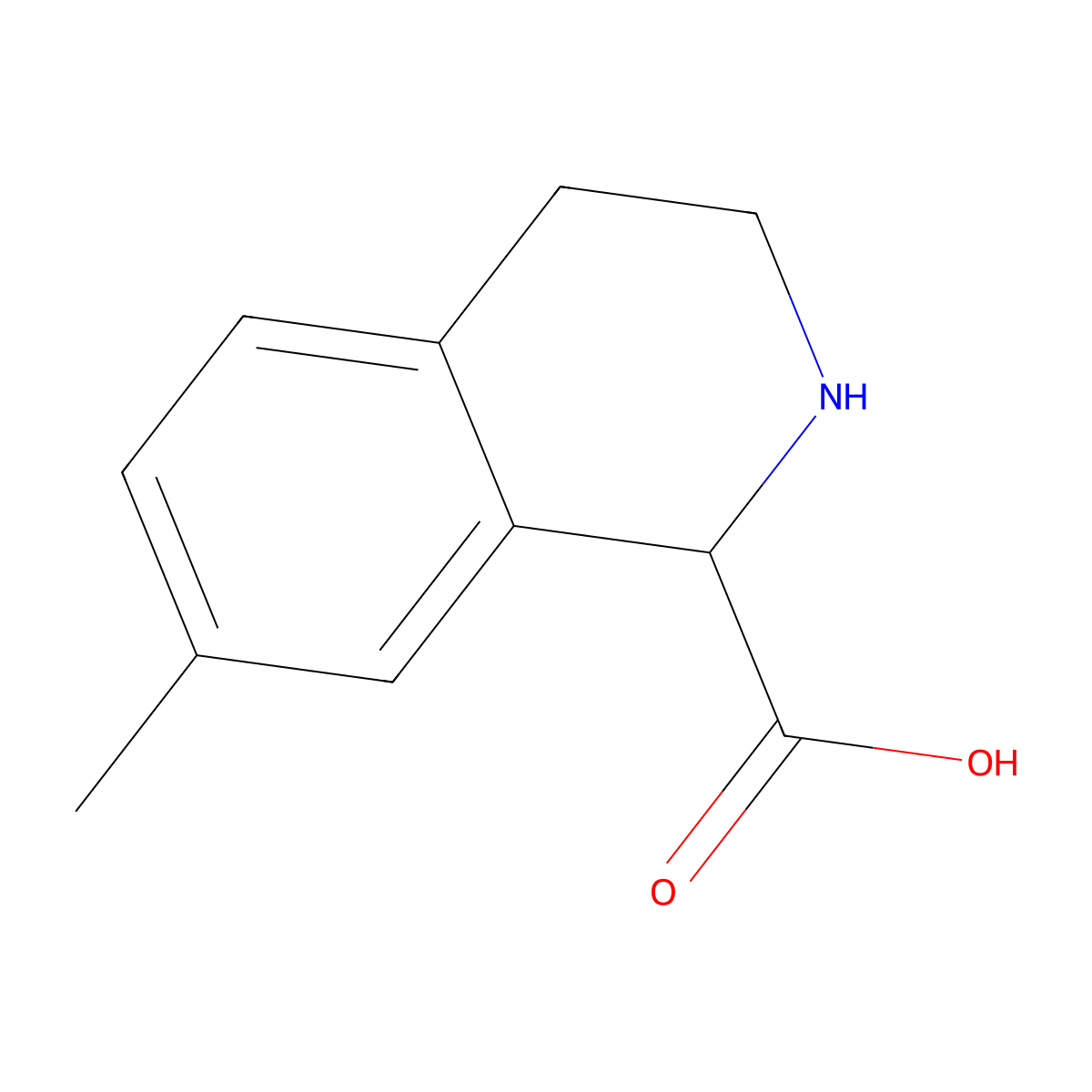 7-Methyl-1,2,3,4-tetrahydroisoquinoline-1-carboxylic acid molecular structure, CAS 1260639-77-7