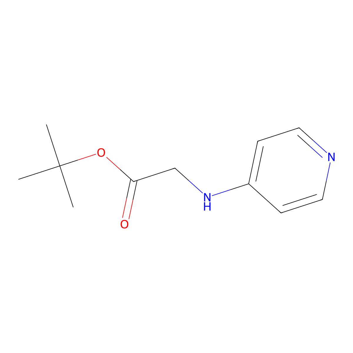 Pyridin-4-yl-glycine tert-butyl ester molecular structure, CAS 1260640-33-2