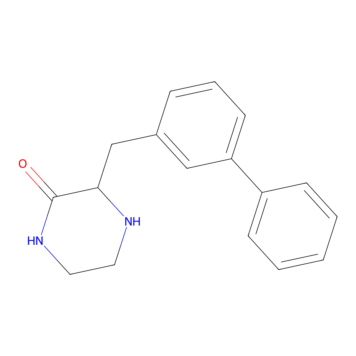 3-Biphenyl-3-ylmethyl-piperazin-2-one molecular structure, CAS 1260640-55-8