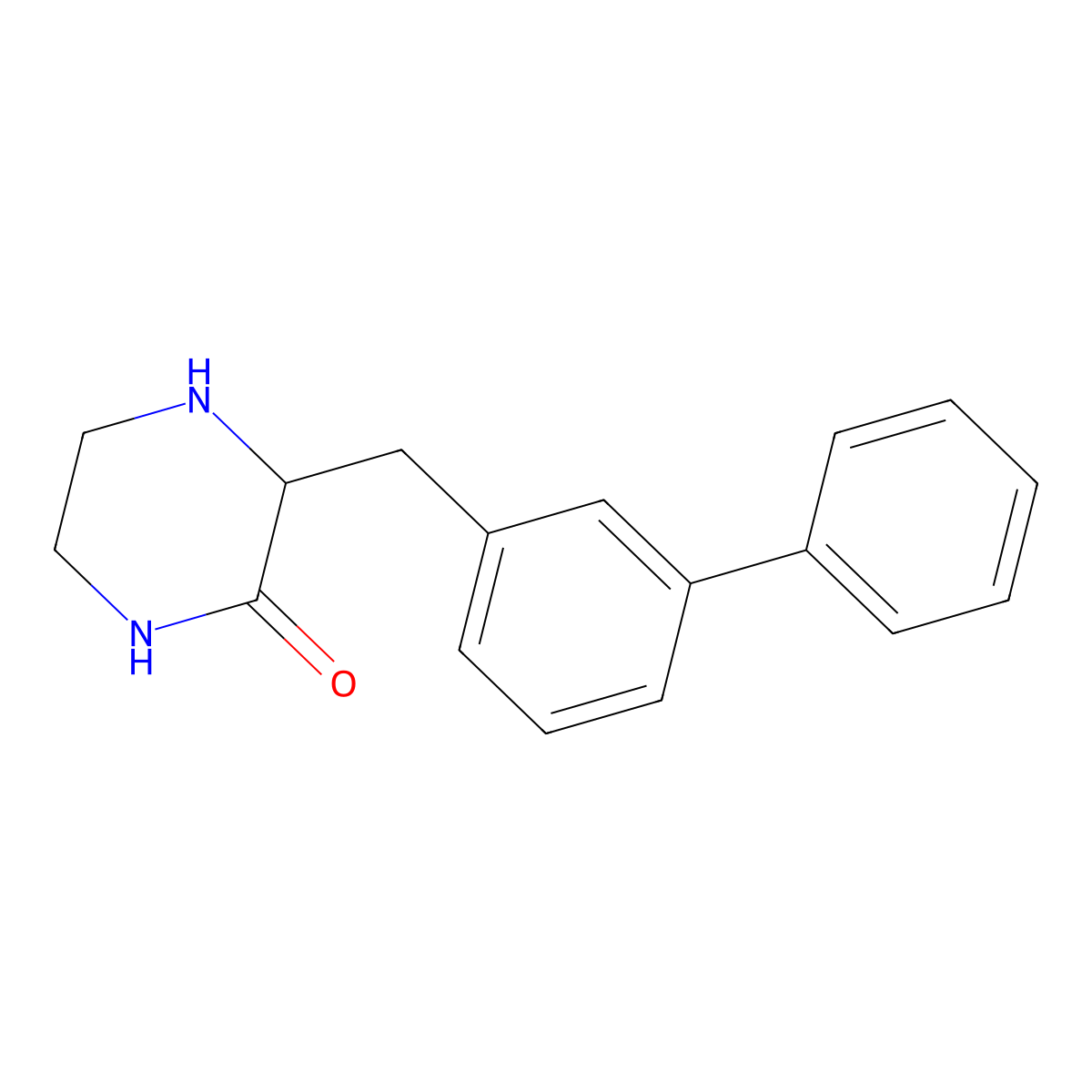3-Biphenyl-3-ylmethyl-piperazin-2-one molecular structure, CAS 1260640-55-8