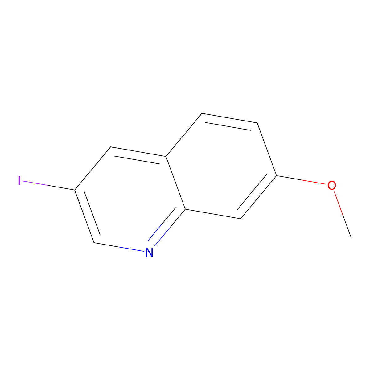 3-Iodo-7-methoxyquinoline molecular structure, CAS 1260640-72-9