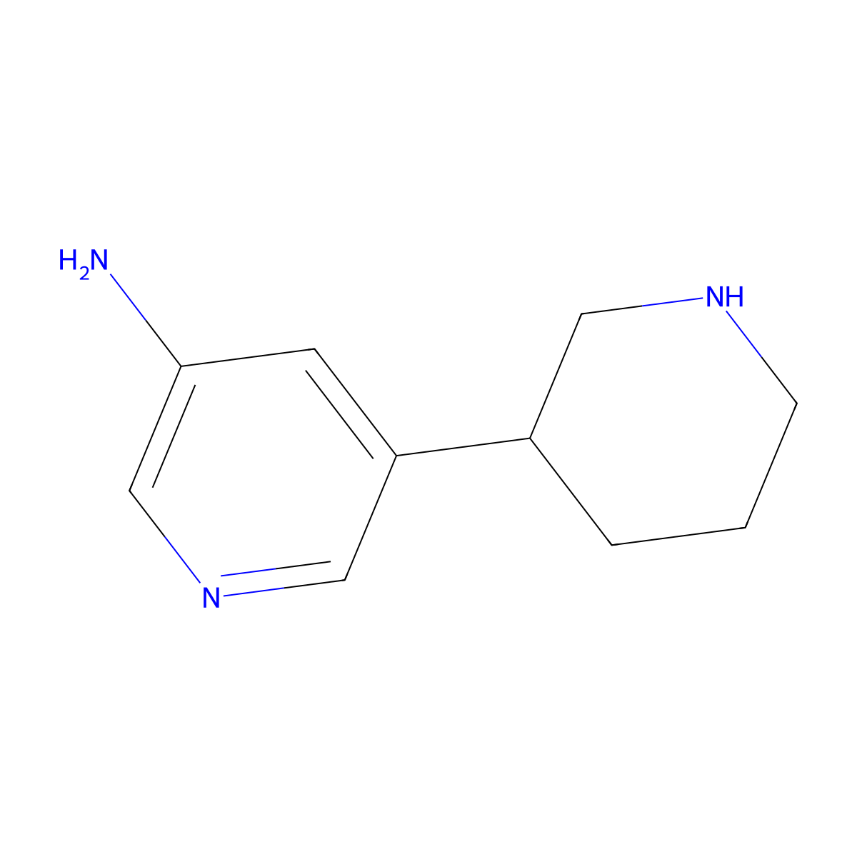 5-(Piperidin-3-yl)pyridin-3-amine molecular structure, CAS 1260640-76-3