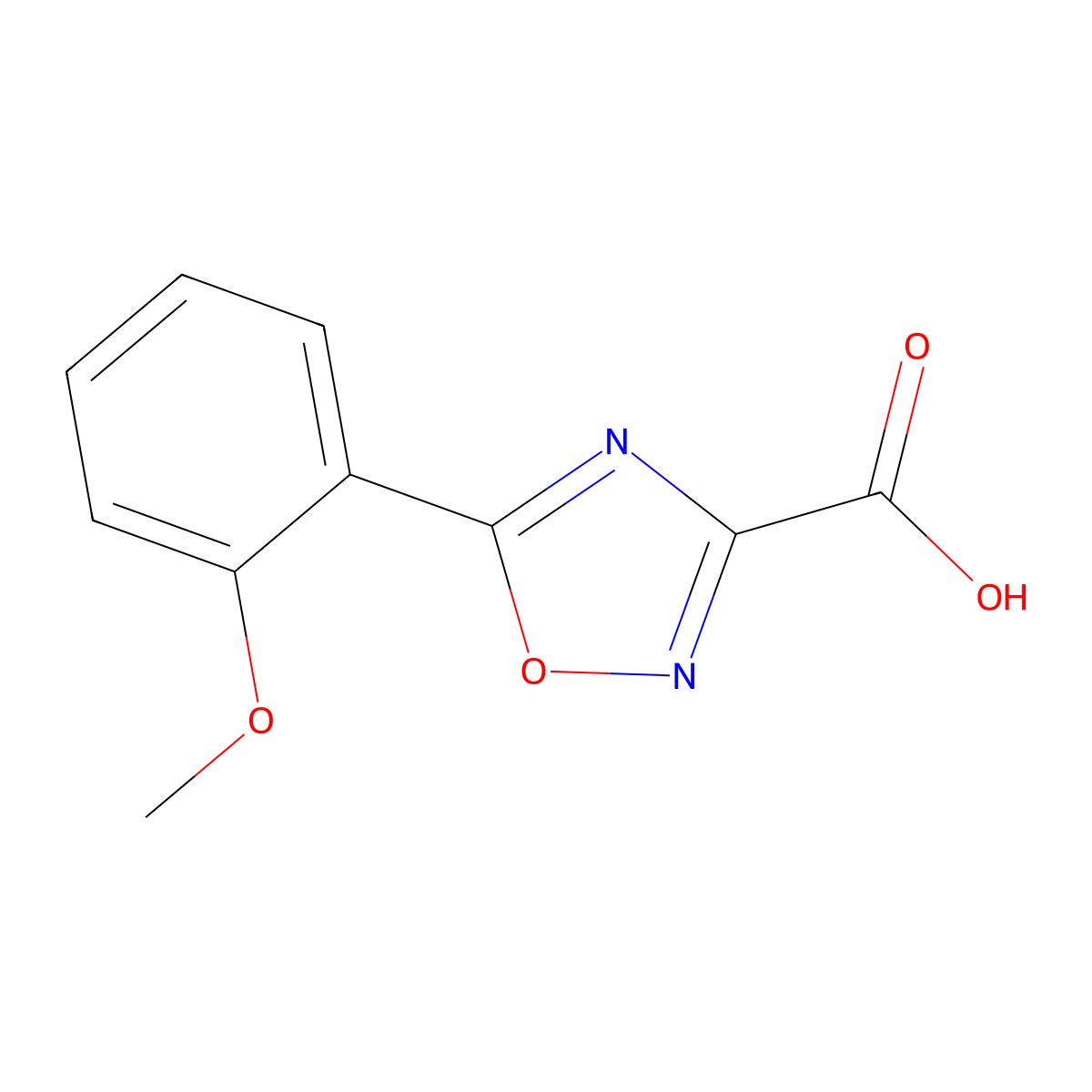 5-(2-Methoxyphenyl)-1,2,4-oxadiazole-3-carboxylic acid molecular structure, CAS 1260640-77-4
