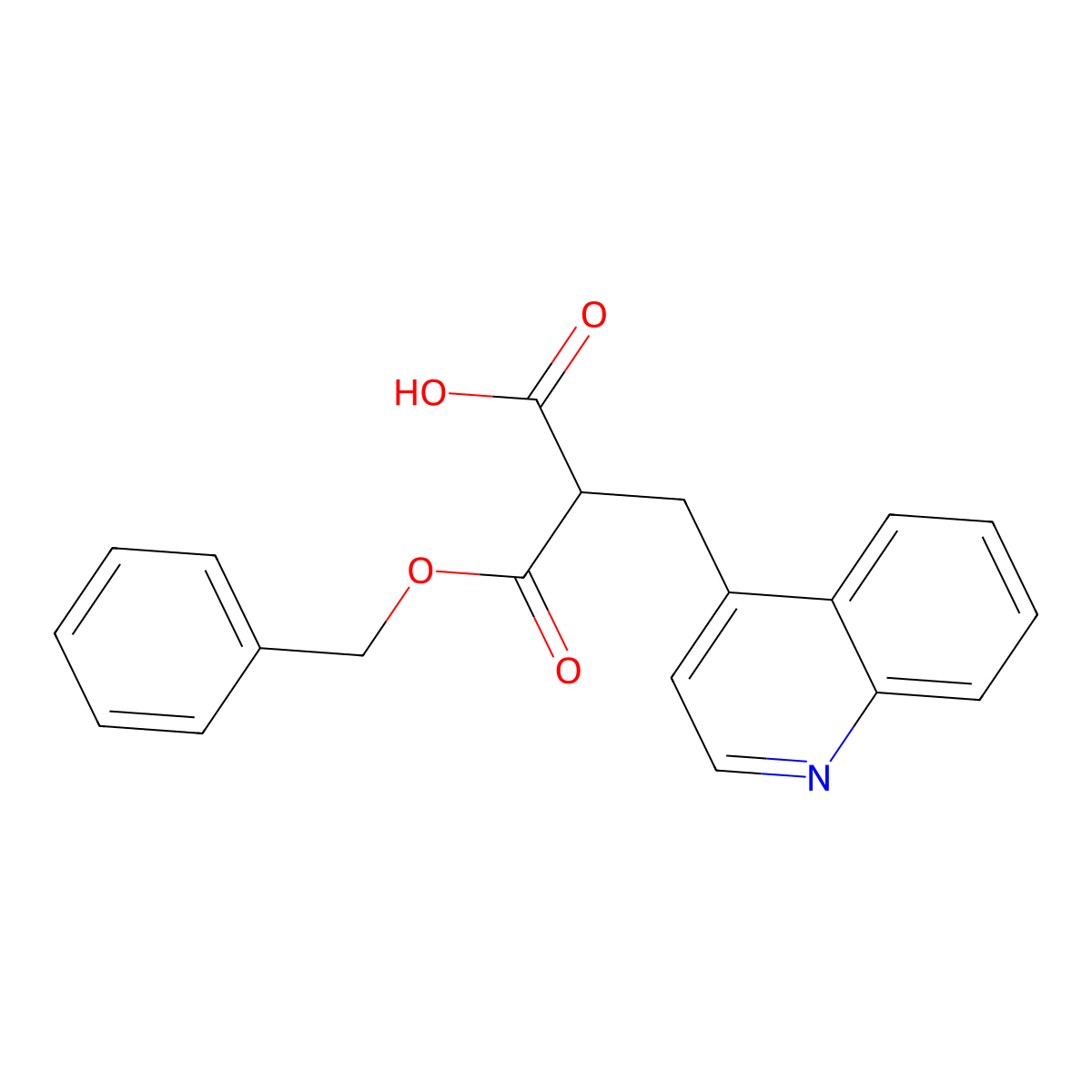 3-(Benzyloxy)-3-oxo-2-(quinolin-4-ylmethyl)propanoic acid molecular structure, CAS 1260640-88-7