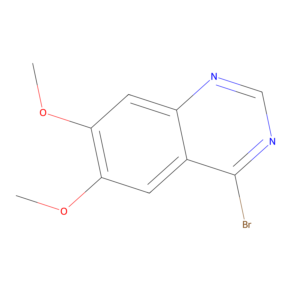 4-Bromo-6,7-dimethoxyquinazoline molecular structure, CAS 1260640-98-9