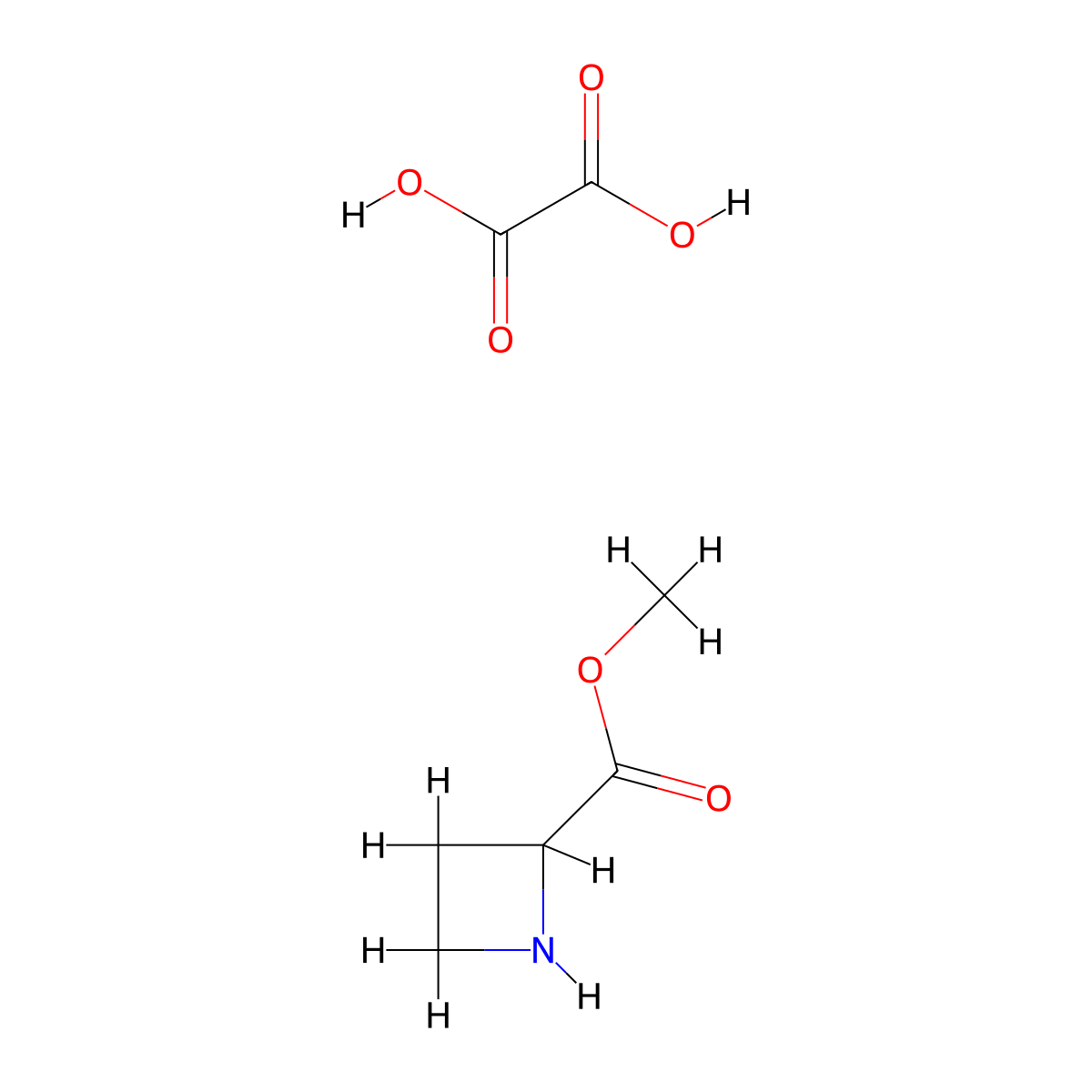 Azetidine-2-carboxylic acid methyl ester oxalate molecular structure, CAS 1260641-42-6