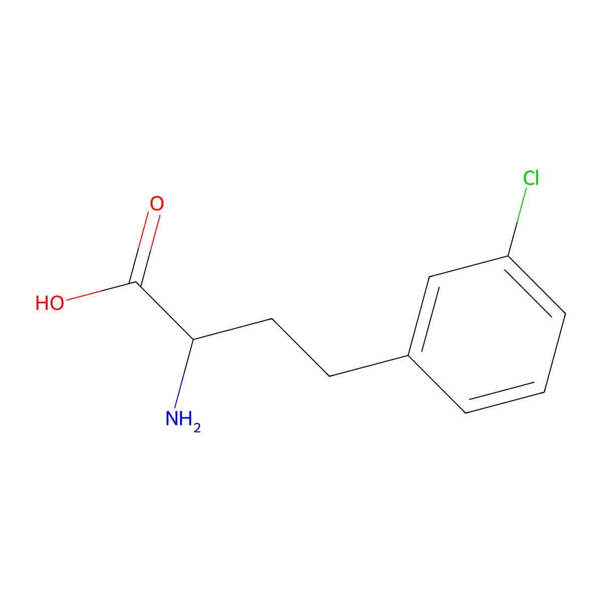 2-Amino-4-(3-chlorophenyl)butanoic acid molecular structure, CAS 1260642-56-5