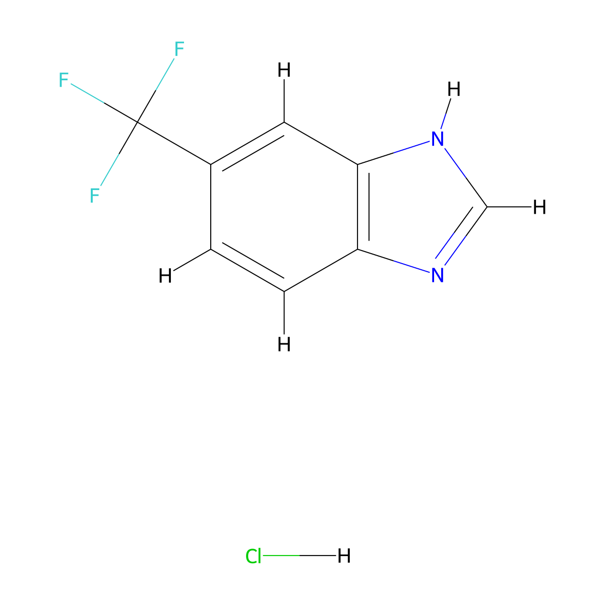 5-(Trifluoromethyl)-1H-benzo[d]imidazole hydrochloride molecular structure, CAS 1260642-93-0