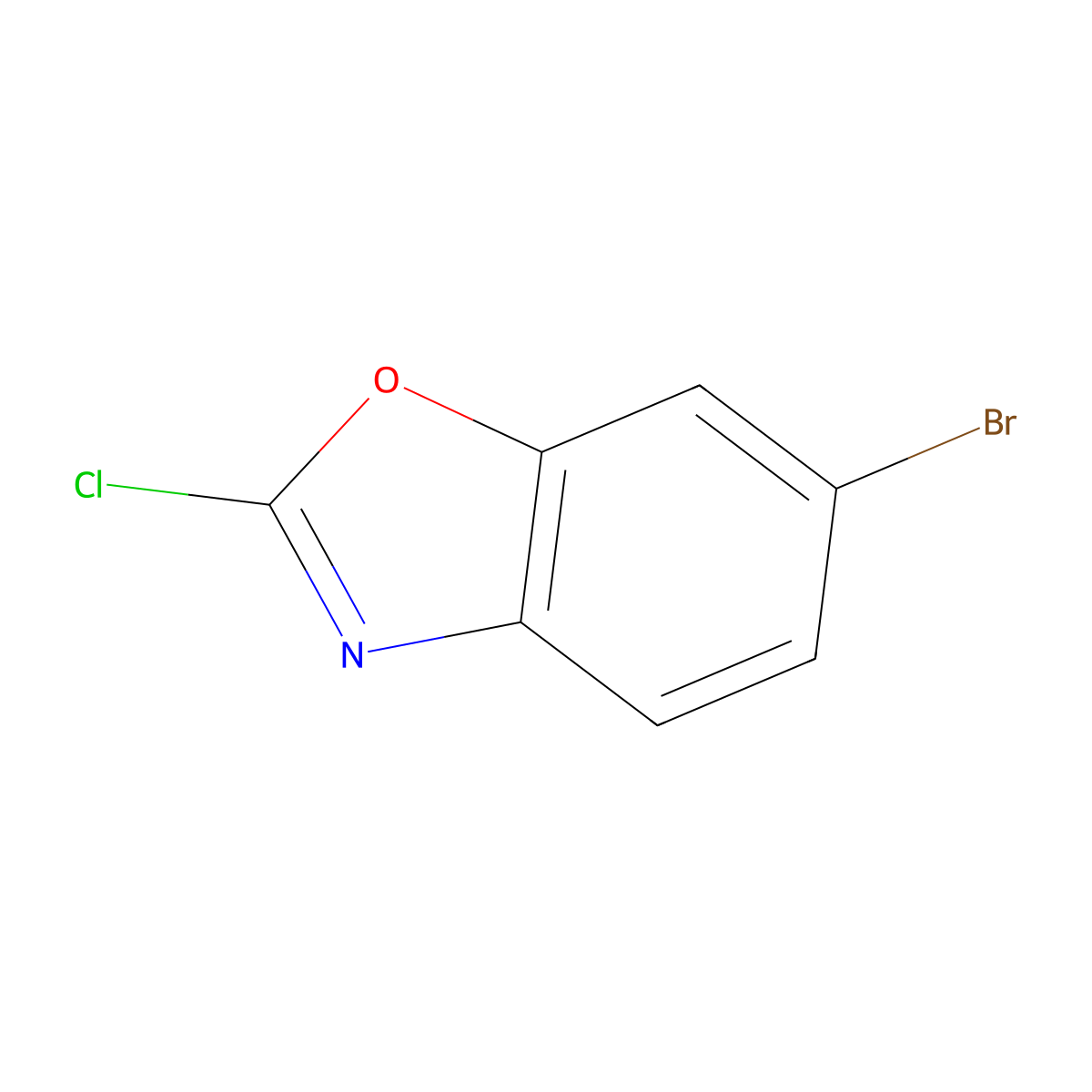 6-Bromo-2-chloro-1,3-benzoxazole molecular structure, CAS 1260643-15-9