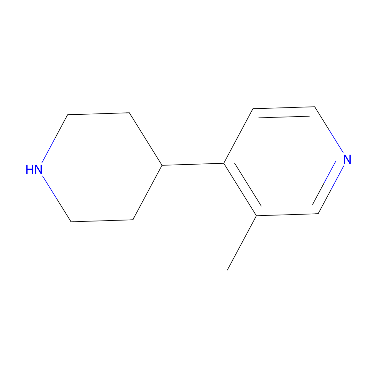 3-Methyl-4-(piperidin-4-yl)pyridine molecular structure, CAS 1260644-26-5