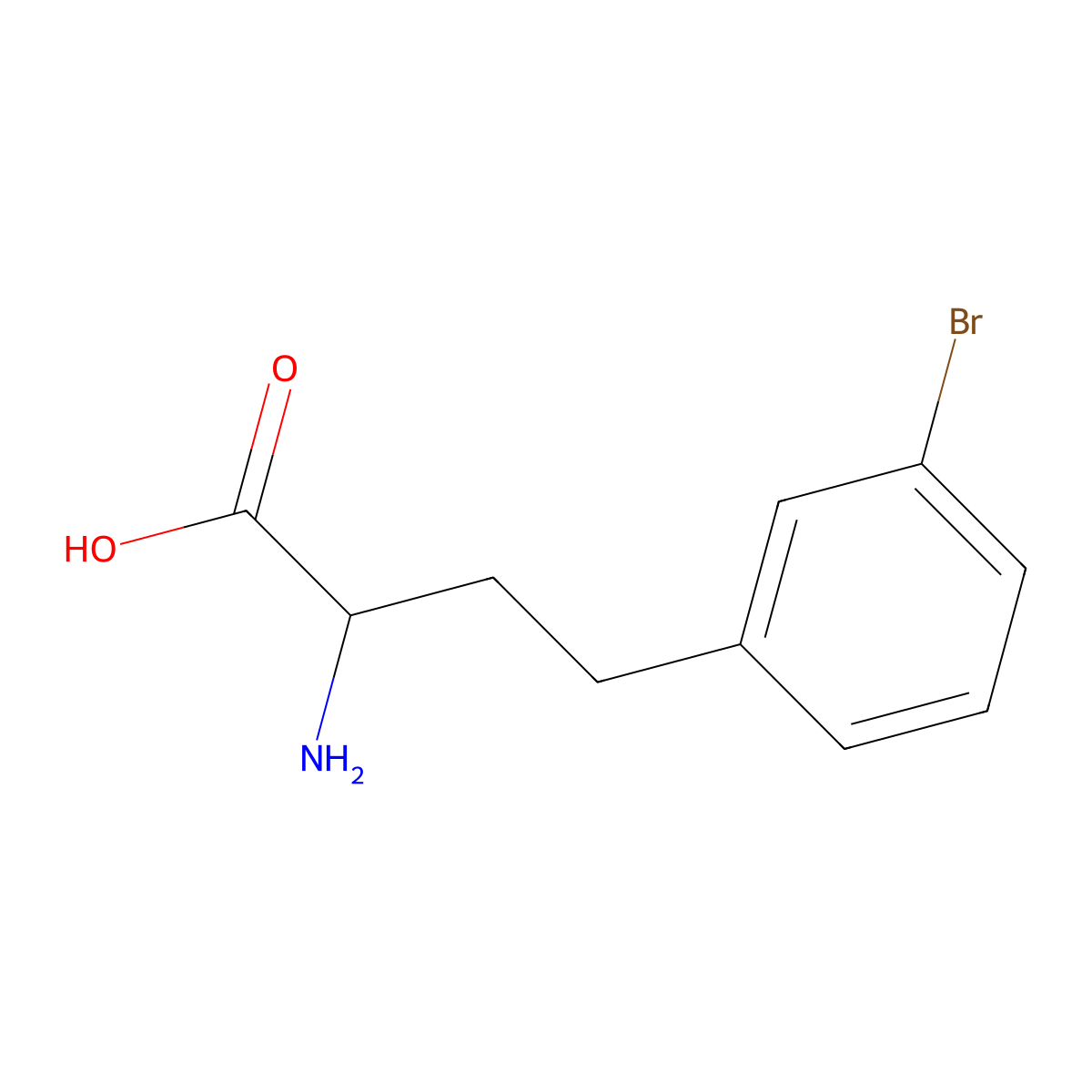 2-Amino-4-(3-bromophenyl)butanoic acid molecular structure, CAS 1260644-37-8
