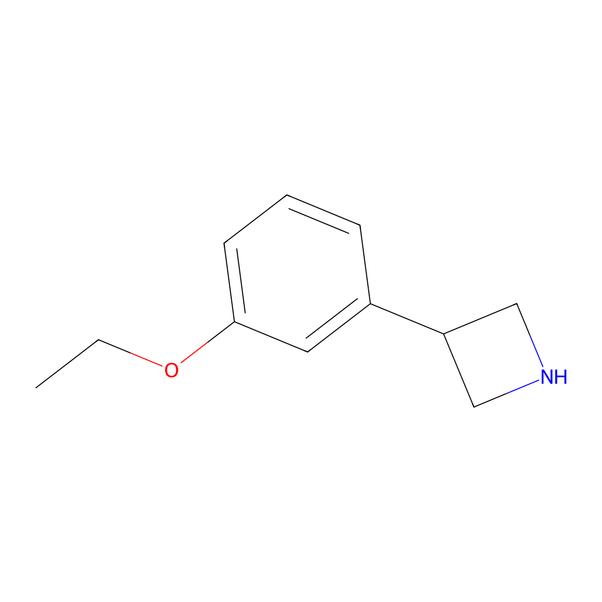 3-(3-Ethoxyphenyl)azetidine molecular structure, CAS 1260644-58-3