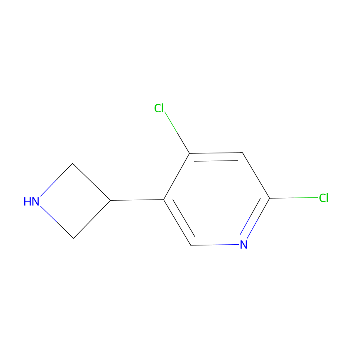 5-(Azetidin-3-yl)-2,4-dichloropyridine molecular structure, CAS 1260648-13-2
