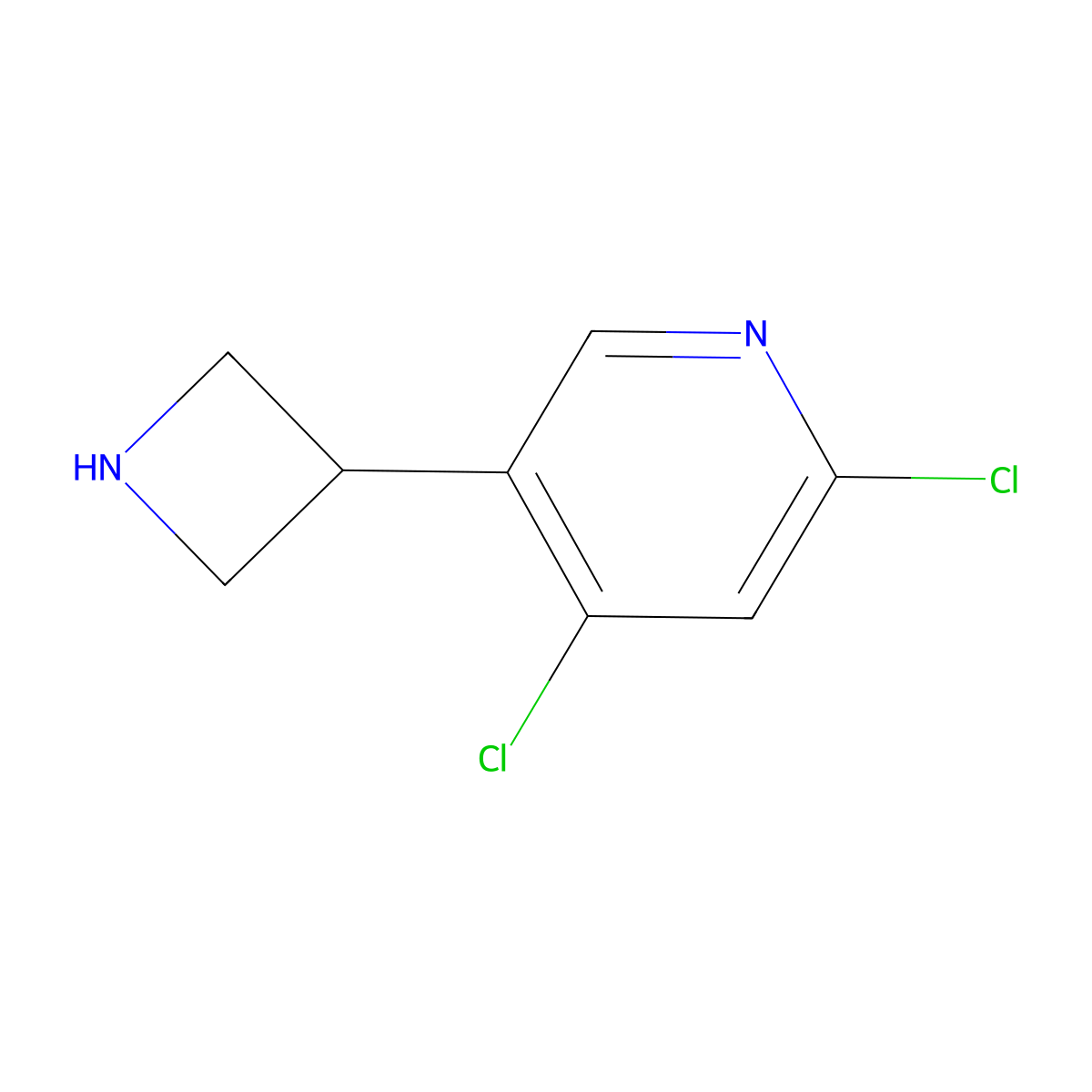 5-(Azetidin-3-yl)-2,4-dichloropyridine molecular structure, CAS 1260648-13-2