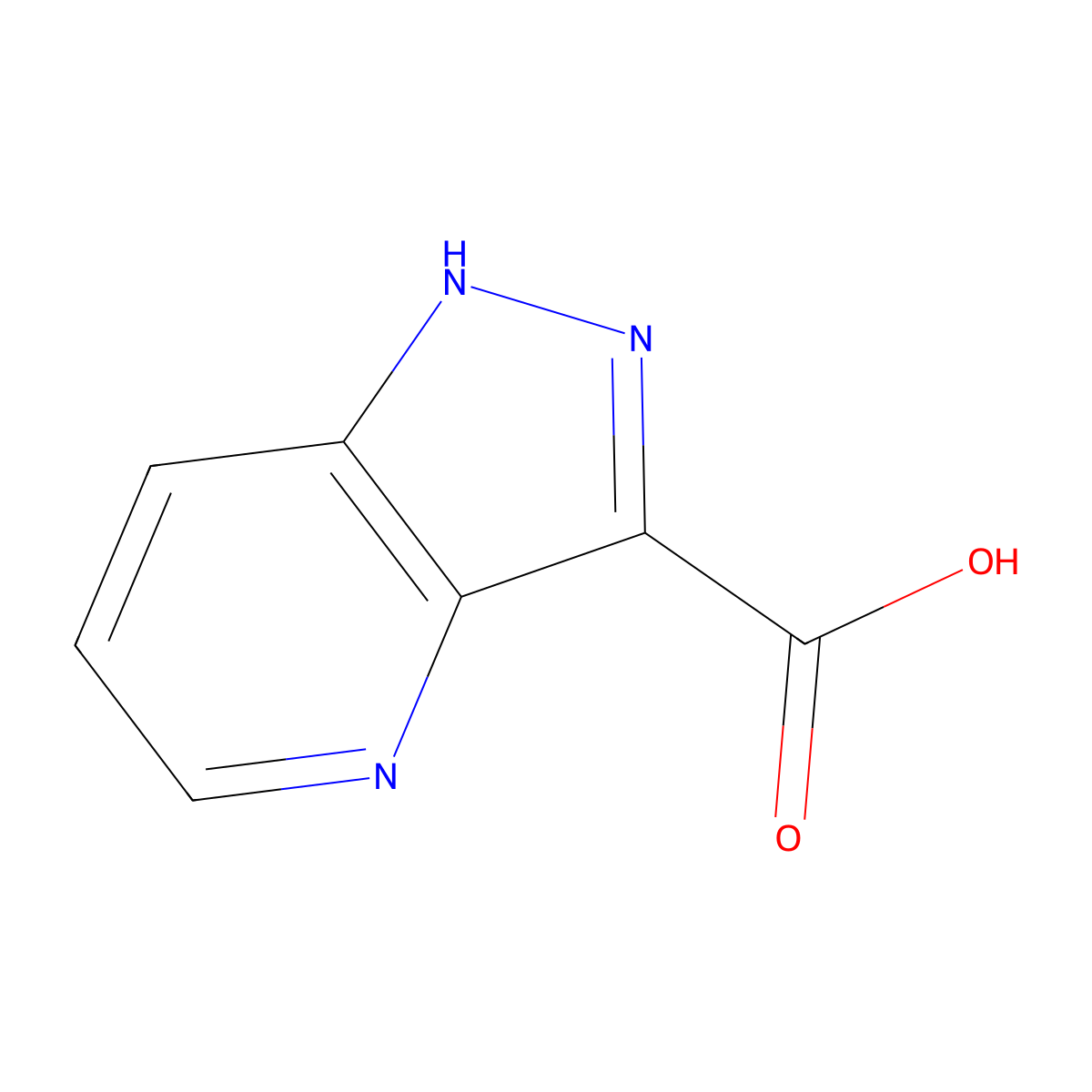 1H-Pyrazolo(4,3-b)pyridine-3-carboxylic acid molecular structure, CAS 1260648-73-4