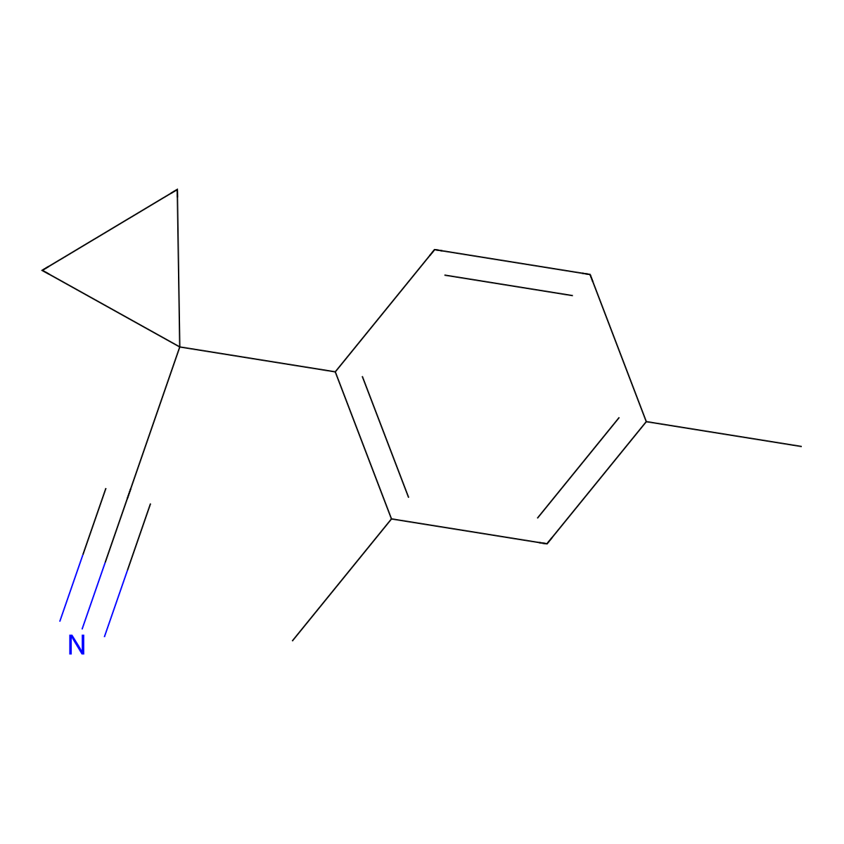 1-(2,4-Dimethylphenyl)cyclopropane-1-carbonitrile molecular structure, CAS 1260649-27-1