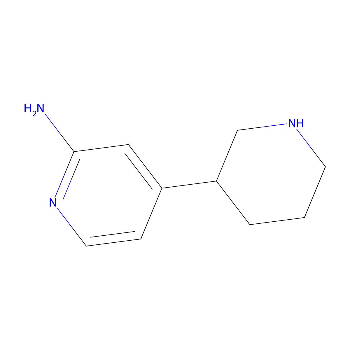 4-(Piperidin-3-yl)pyridin-2-amine molecular structure, CAS 1260649-35-1