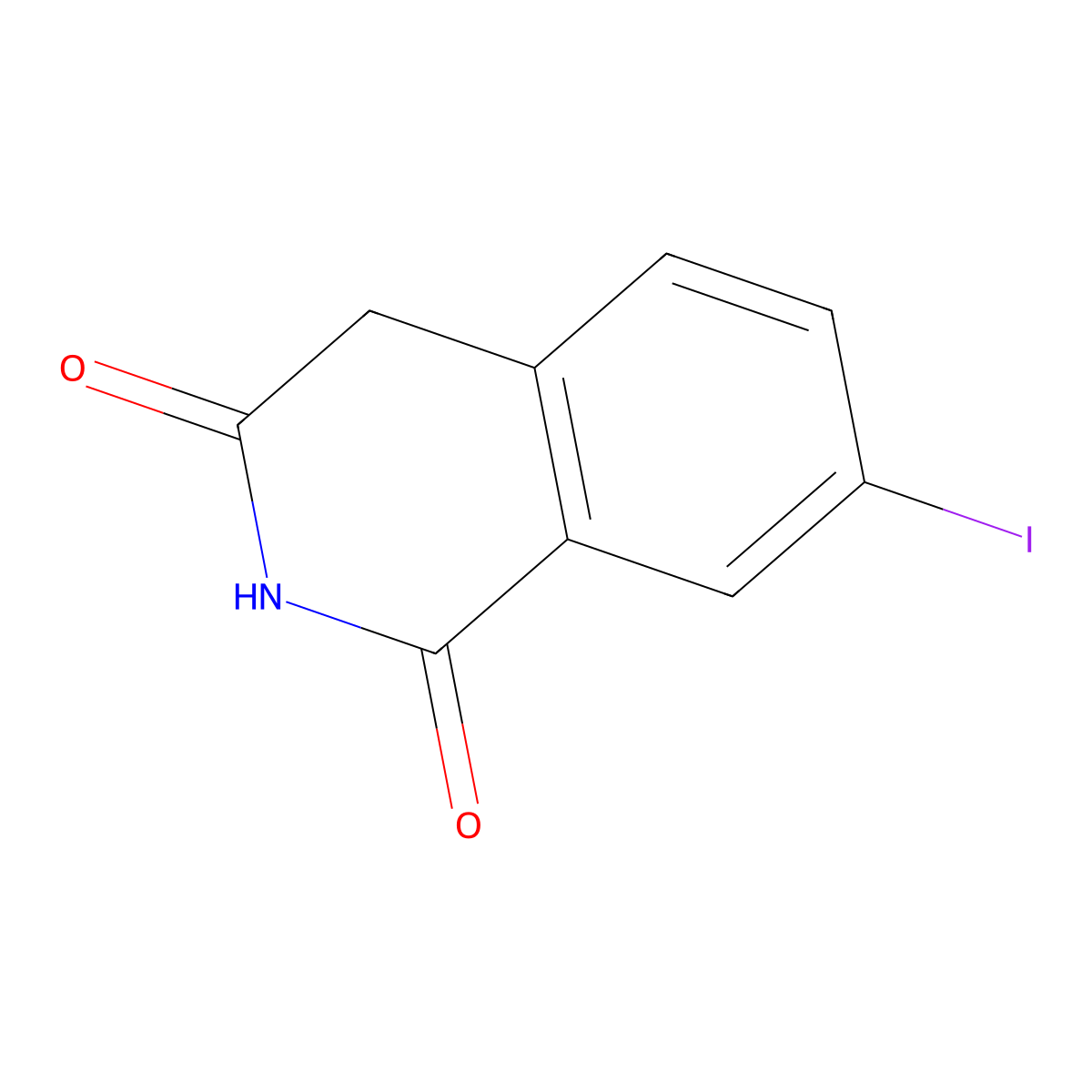 7-Iodoisoquinoline-1,3(2H,4H)-dione molecular structure, CAS 1260649-46-4