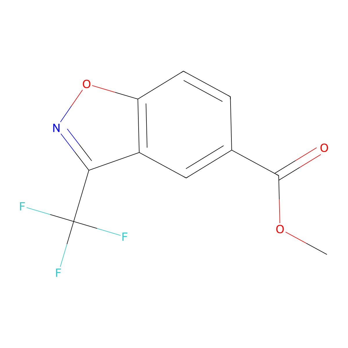 3-Trifluoromethyl-benzo[d]isoxazole-5-carboxylic acid methyl ester molecular structure, CAS 1260649-99-7