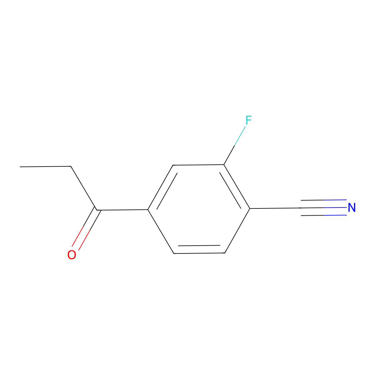 2-Fluoro-4-propionylbenzonitrile molecular structure, CAS 1260650-18-7