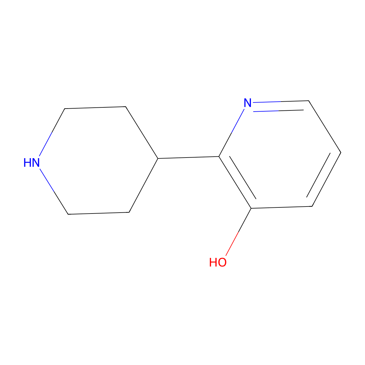 2-(Piperidin-4-yl)pyridin-3-ol molecular structure, CAS 1260650-52-9