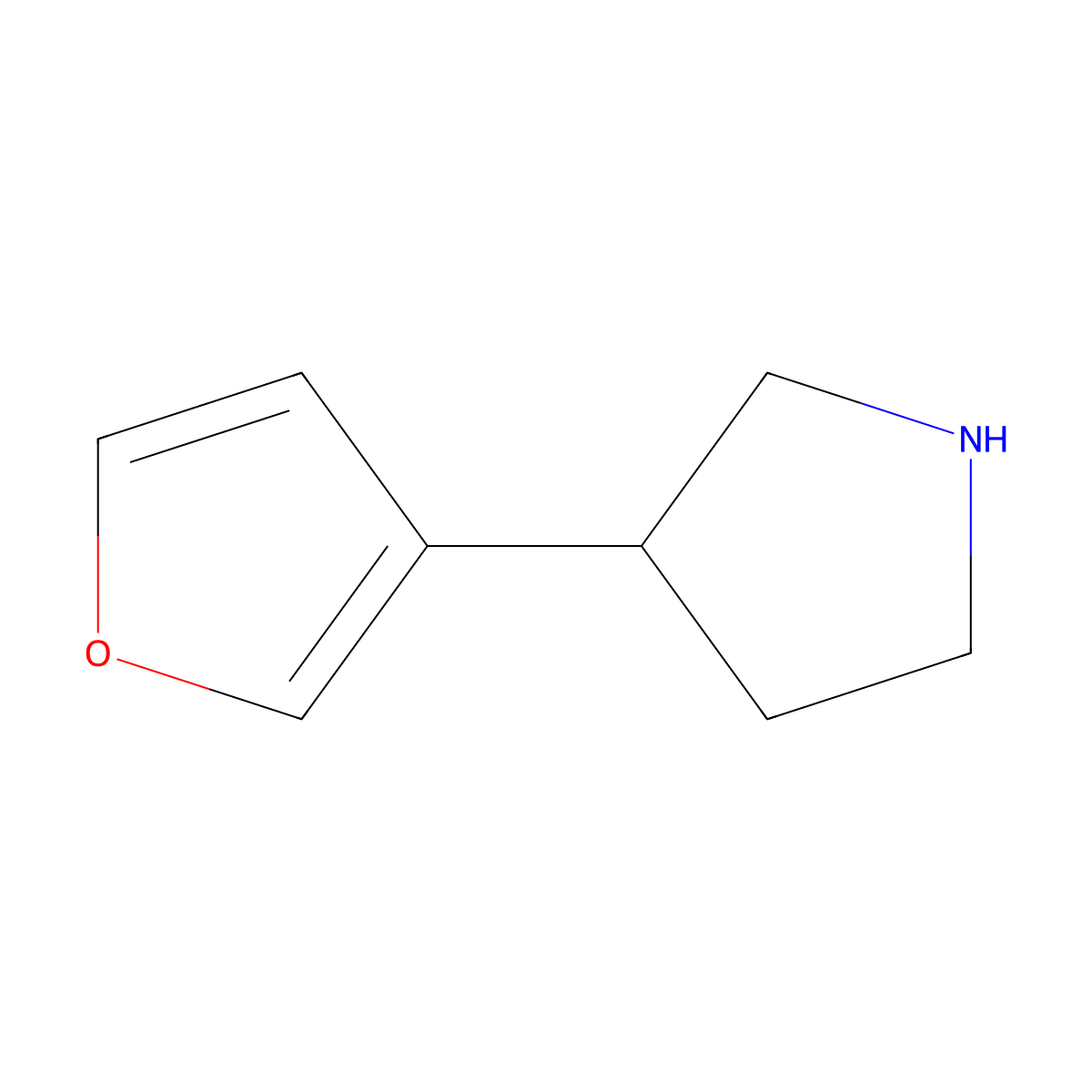 3-(Furan-3-yl)pyrrolidine molecular structure, CAS 1260650-66-5