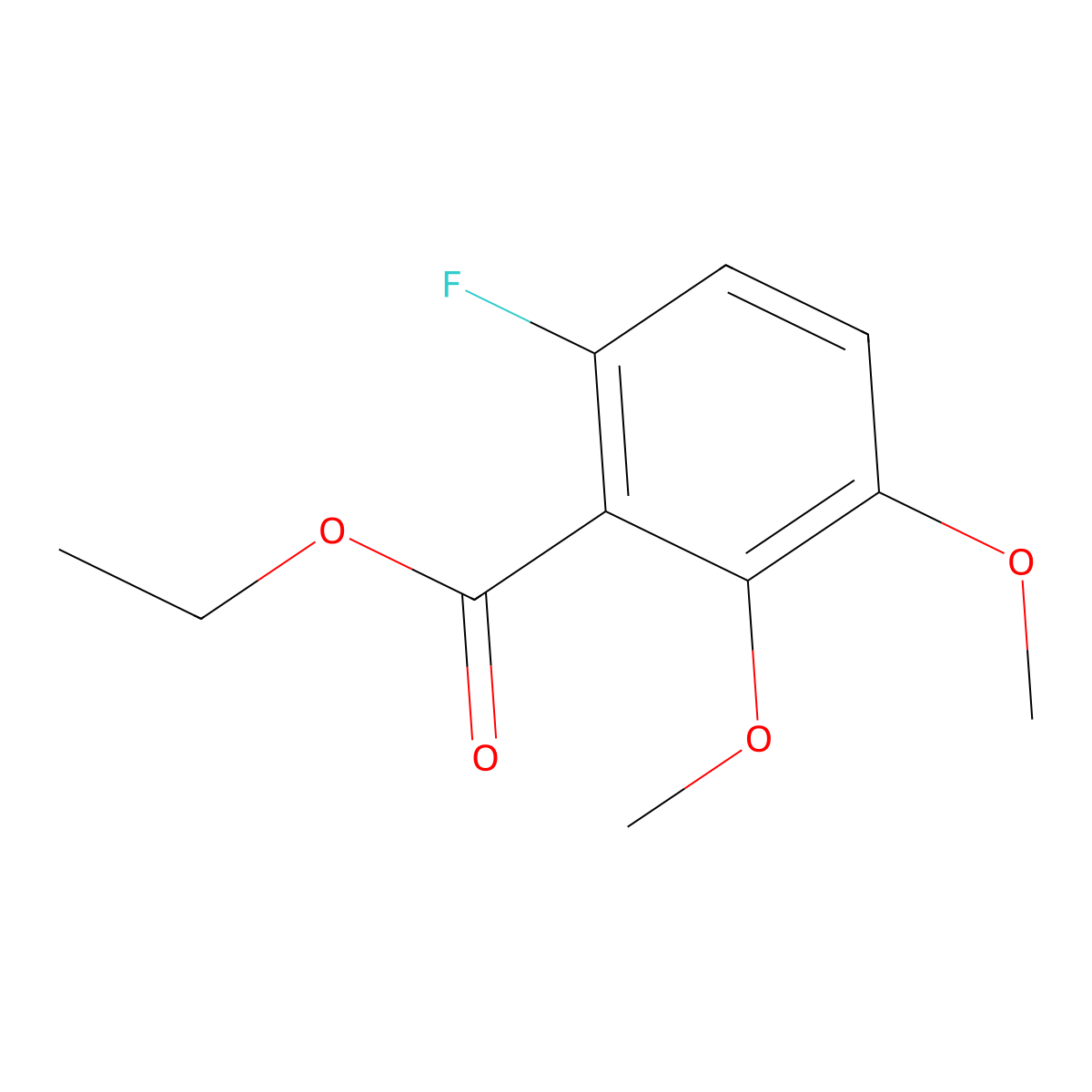 Ethyl 6-fluoro-2,3-dimethoxybenzoate molecular structure, CAS 1260651-11-3