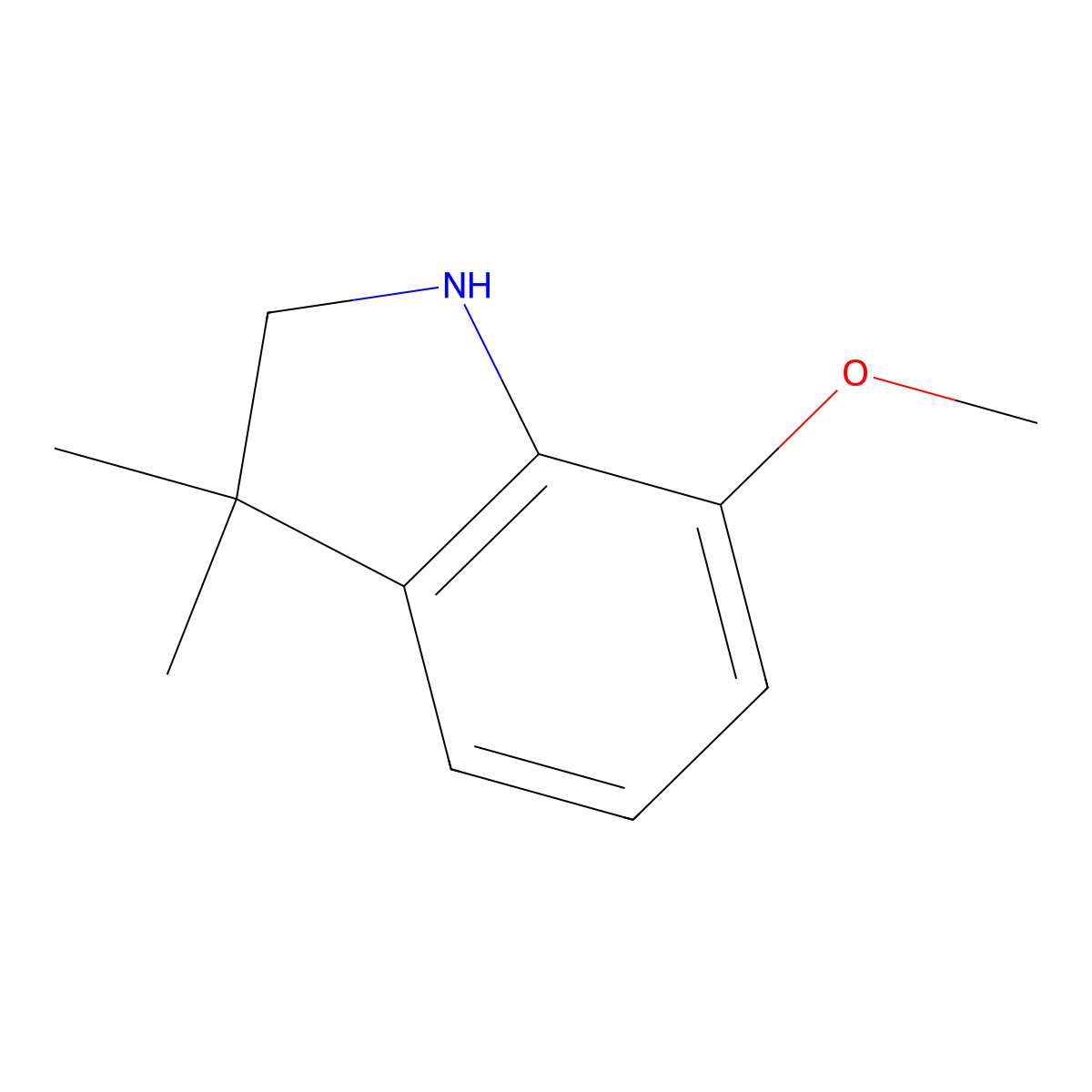 7-Methoxy-3,3-dimethylindoline molecular structure, CAS 1260651-39-5