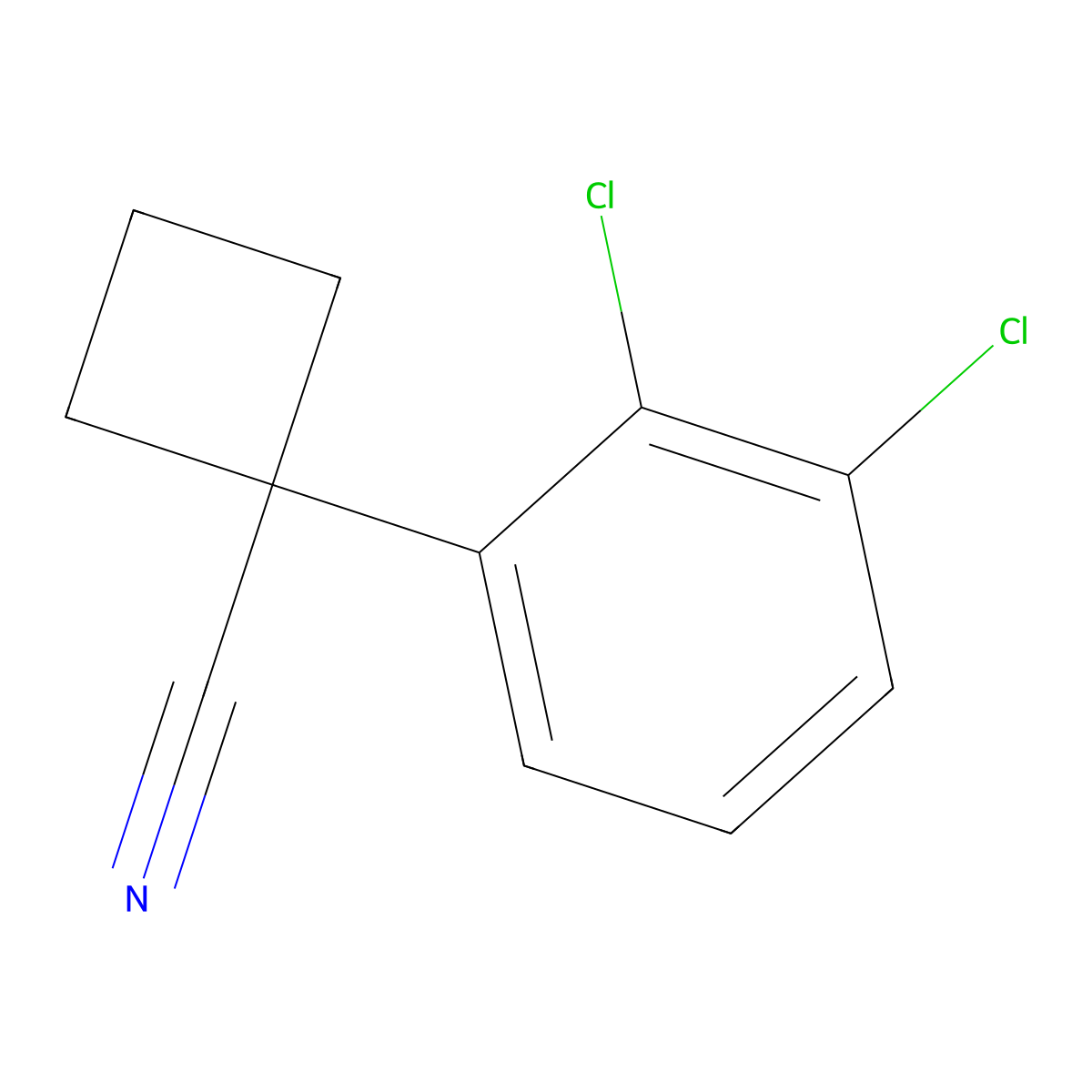 1-(2,3-Dichlorophenyl)cyclobutanecarbonitrile molecular structure, CAS 1260653-34-6
