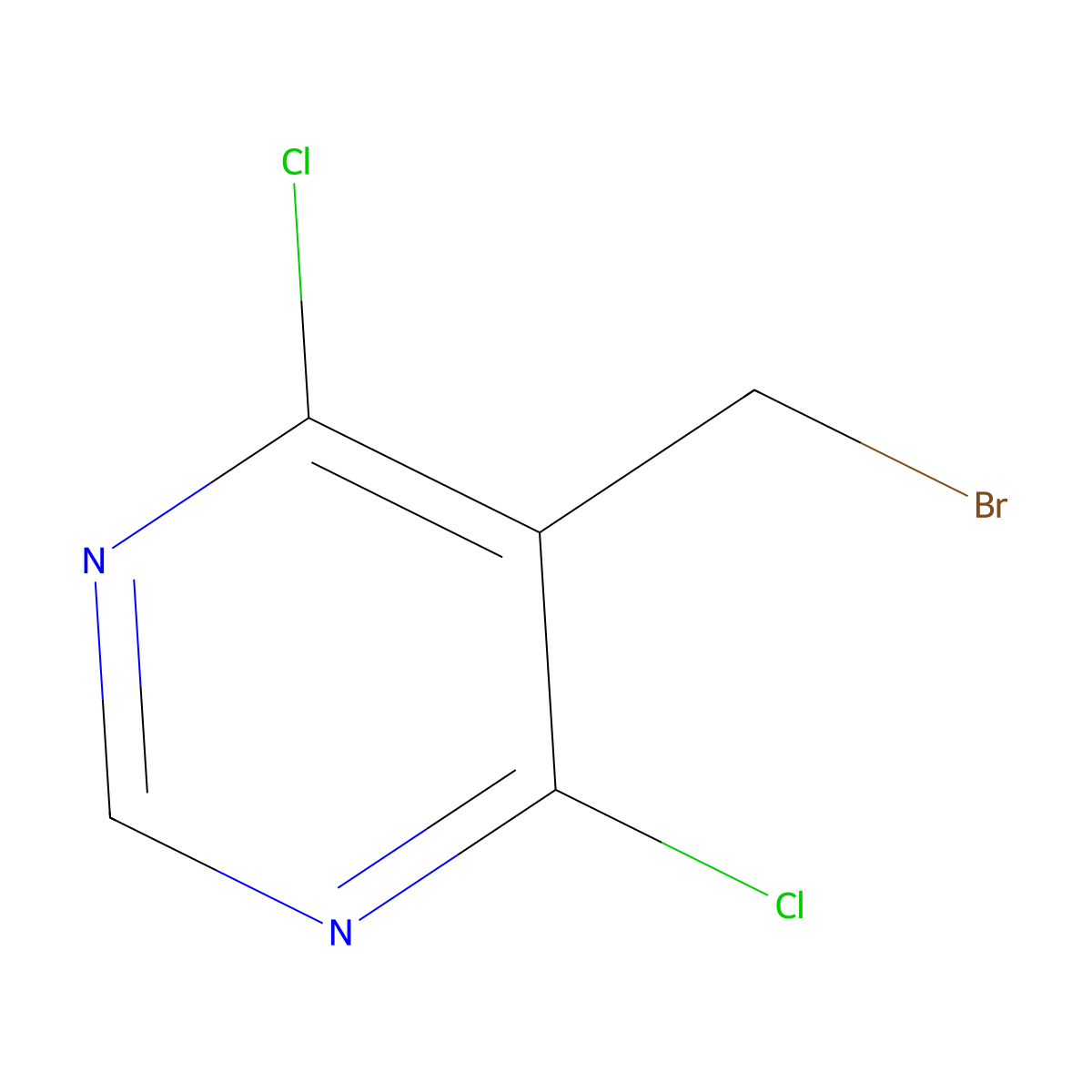 5-(Bromomethyl)-4,6-dichloropyrimidine molecular structure, CAS 1260654-13-4