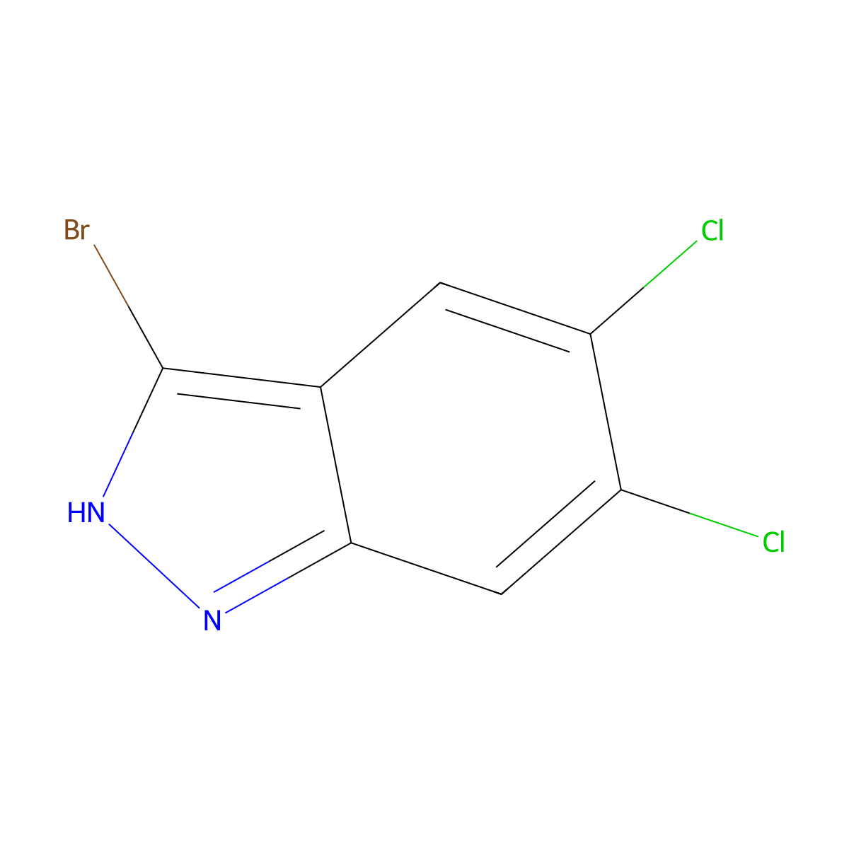 3-Bromo-5,6-dichloro-1H-indazole molecular structure, CAS 1260654-66-7