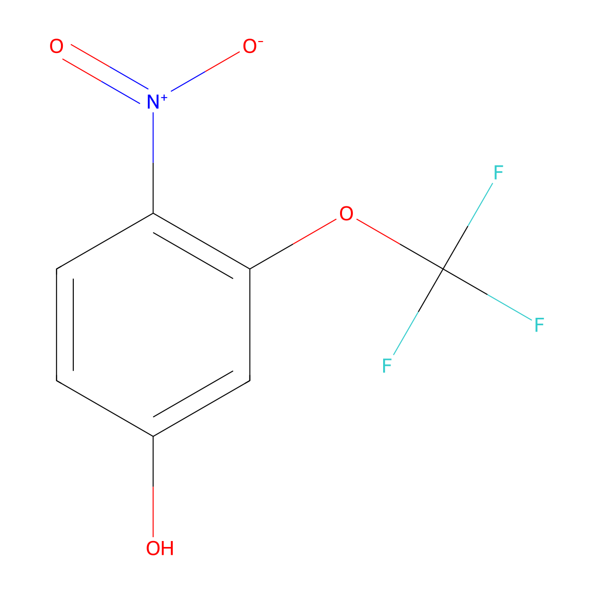 4-Nitro-3-(trifluoromethoxy)phenol molecular structure, CAS 1260654-90-7