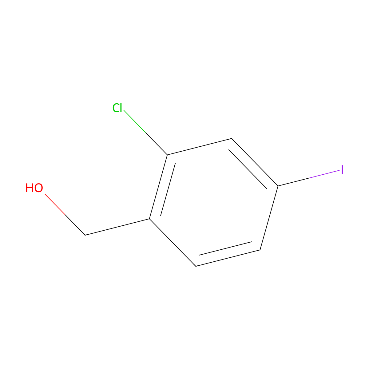 (2-Chloro-4-iodophenyl)methanol molecular structure, CAS 1260654-93-0