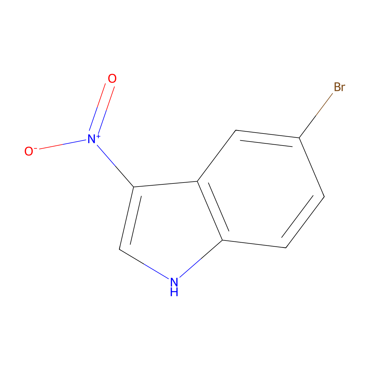 5-Bromo-3-nitro-1H-indole molecular structure, CAS 1260655-97-7