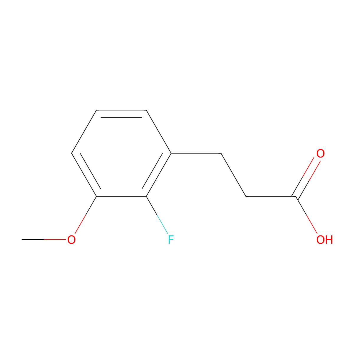 3-(2-Fluoro-3-methoxyphenyl)propanoic acid molecular structure, CAS 1260656-30-1