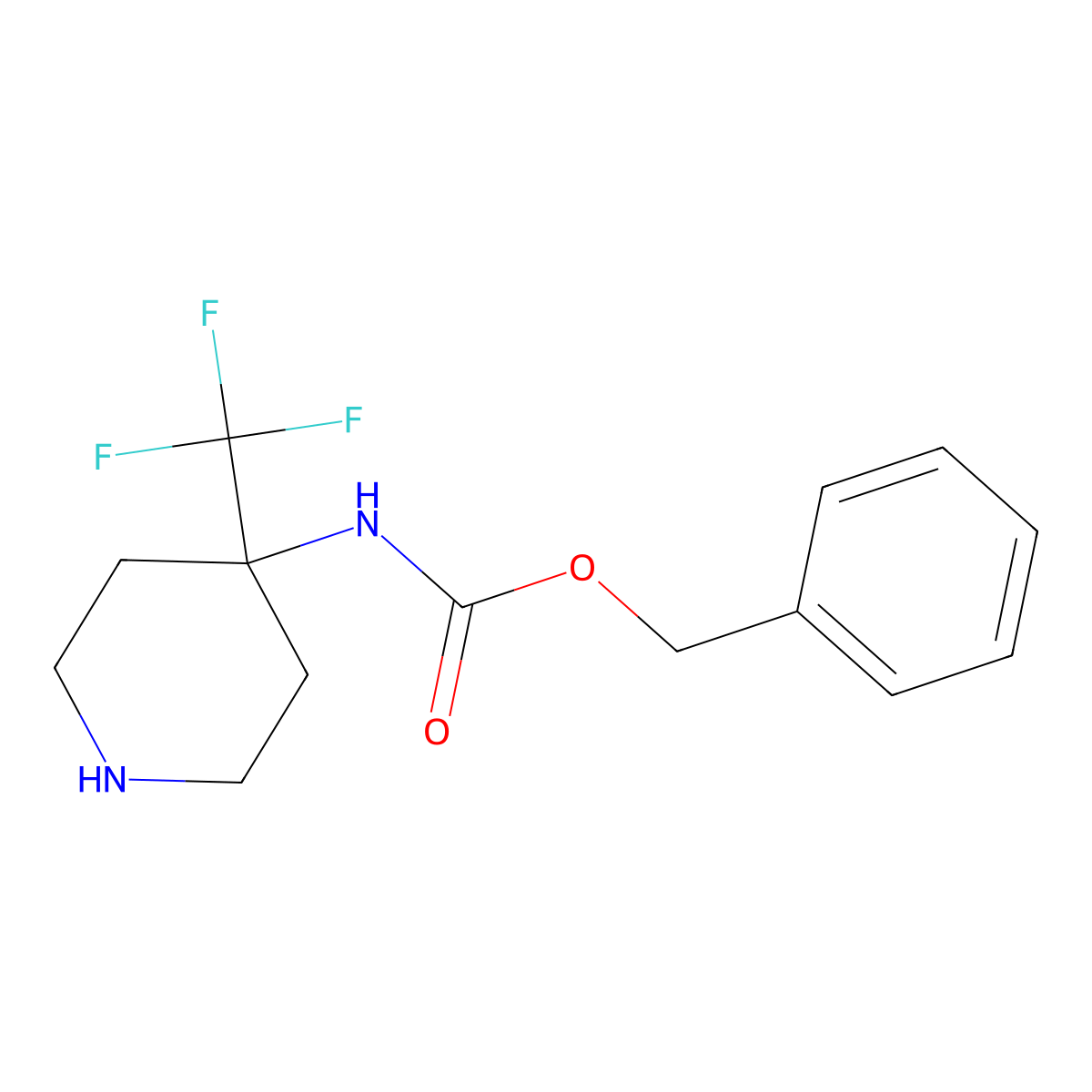 (4-Trifluoromethyl-piperidin-4-YL)-carbamic acid benzyl ester molecular structure, CAS 1260656-72-1