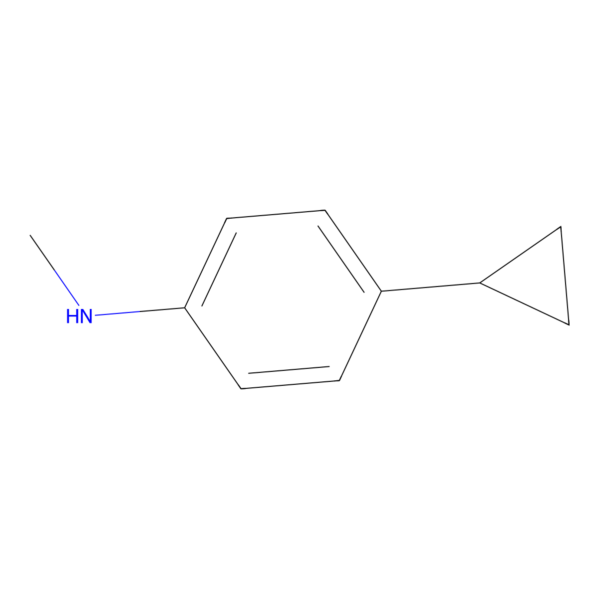4-Cyclopropyl-N-methylaniline molecular structure, CAS 1260656-74-3