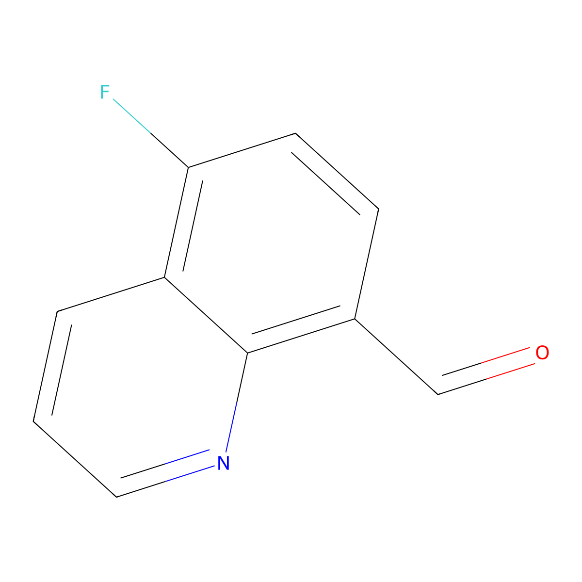 5-Fluoroquinoline-8-carbaldehyde molecular structure, CAS 1260657-31-5