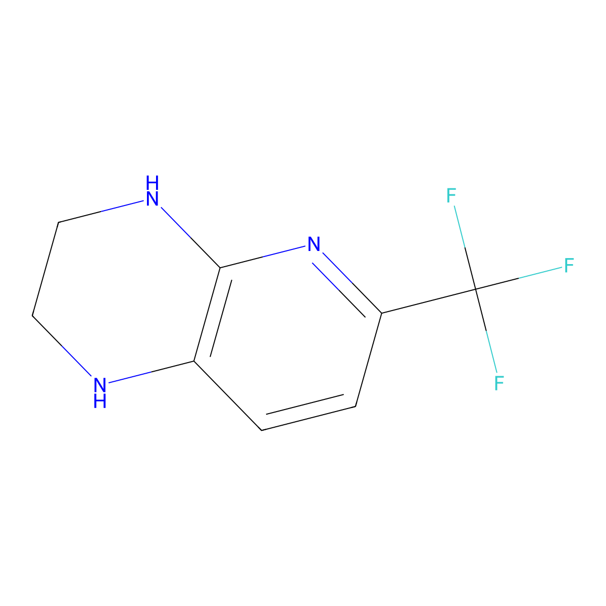 6-(Trifluoromethyl)-1,2,3,4-tetrahydropyrido[2,3-b]pyrazine molecular structure, CAS 1260657-41-7
