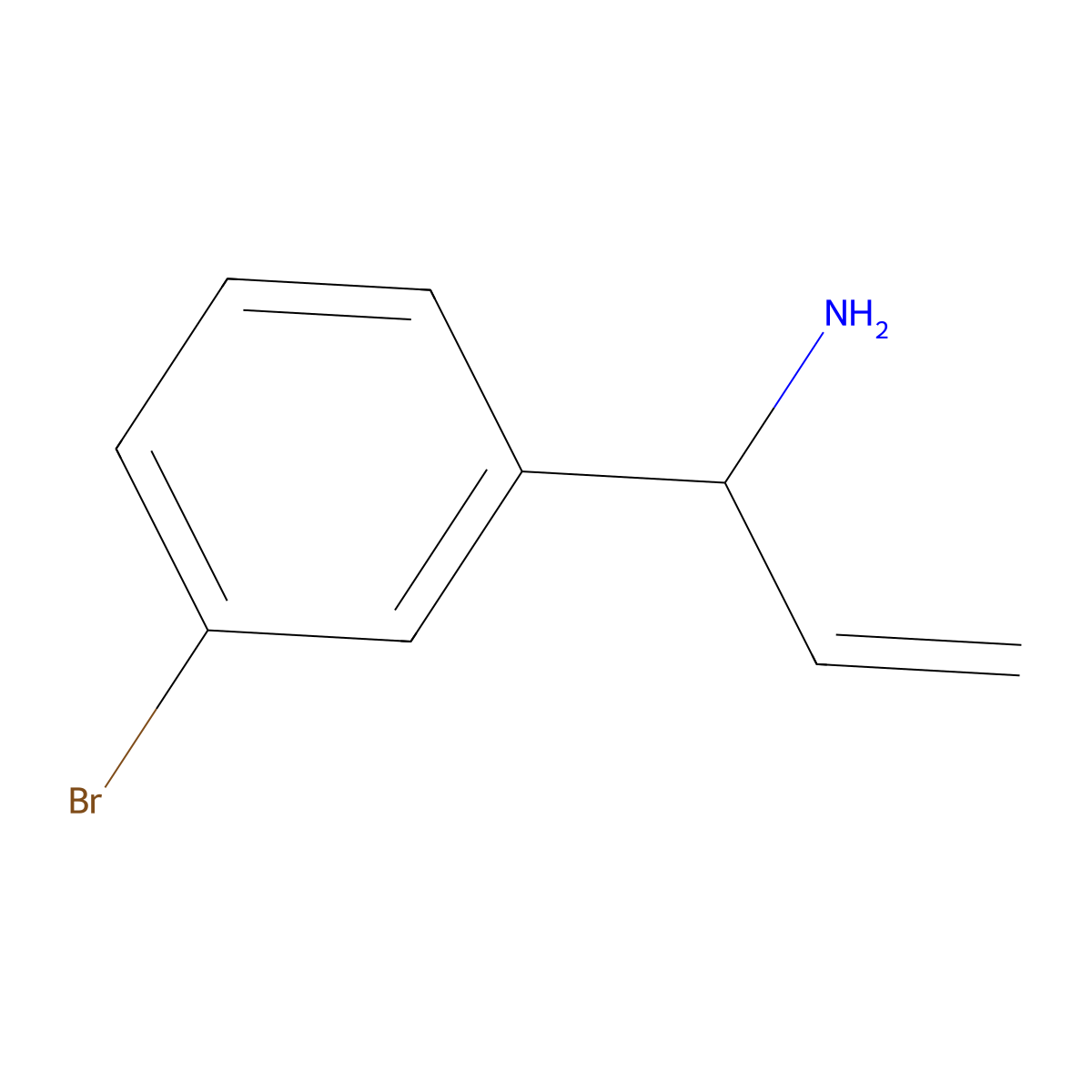 1-(3-Bromophenyl)prop-2-EN-1-amine molecular structure, CAS 1260658-08-9