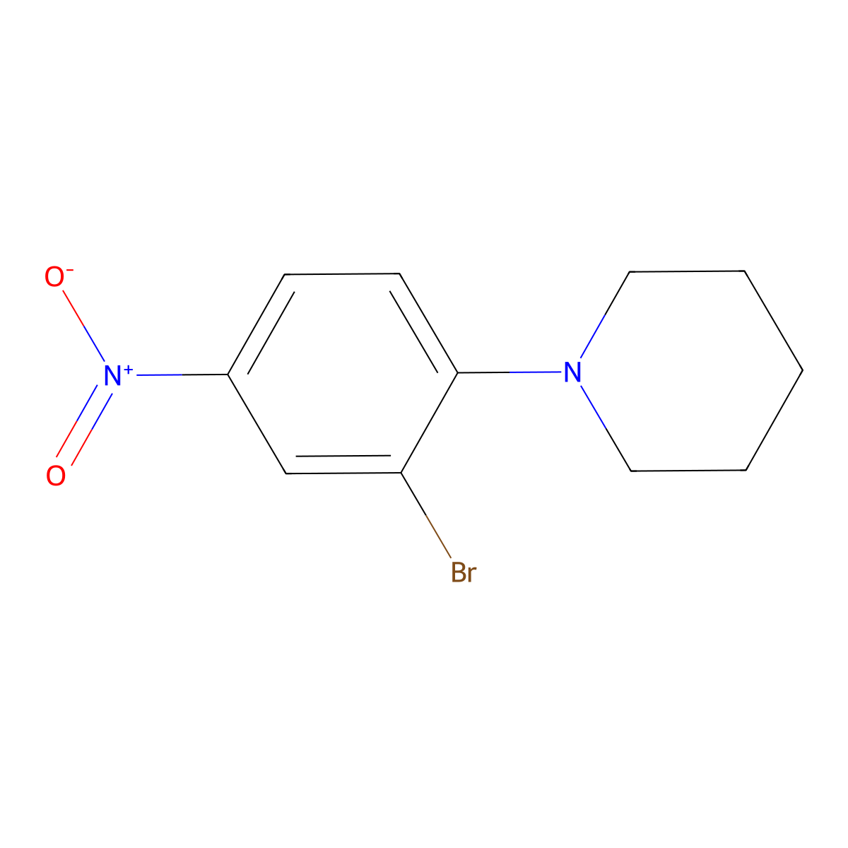 1-(2-Bromo-4-nitrophenyl)piperidine molecular structure, CAS 1260658-32-9